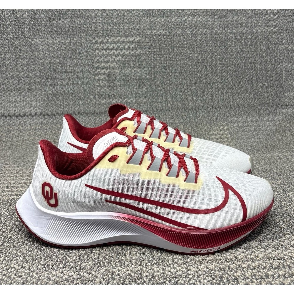 Nike Air Zoom Pegasus 37 Oklahoma Sooners OU CZ5387-100 Men's Size 7 White Red